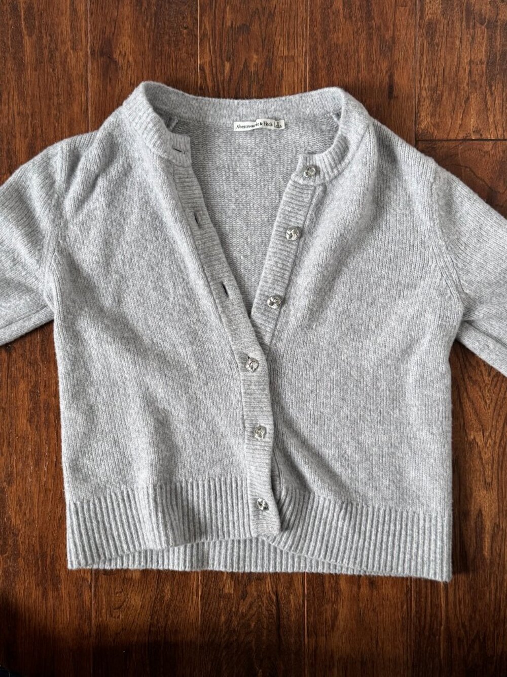 S Abercrombie & Fitch Cozy Grey Cotton Sweater